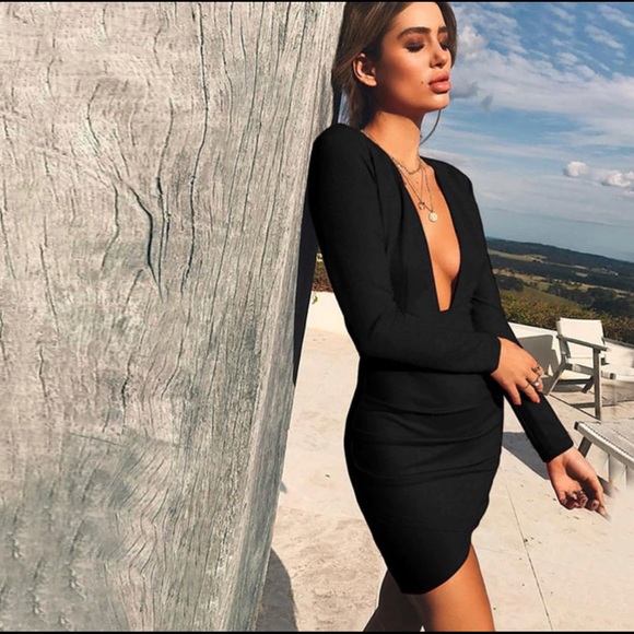 Nookie Dresses & Skirts - 💕Nookie Deep Plunge Dress💕